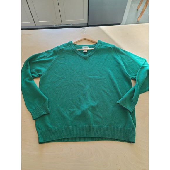 Vintage L.L. Bean 100% Wool V-neck Sweater- sz L - Picture 6 of 6